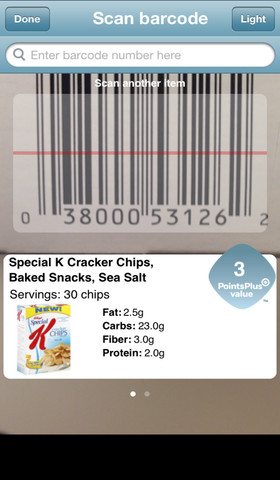 weight watchers barcode scanner app